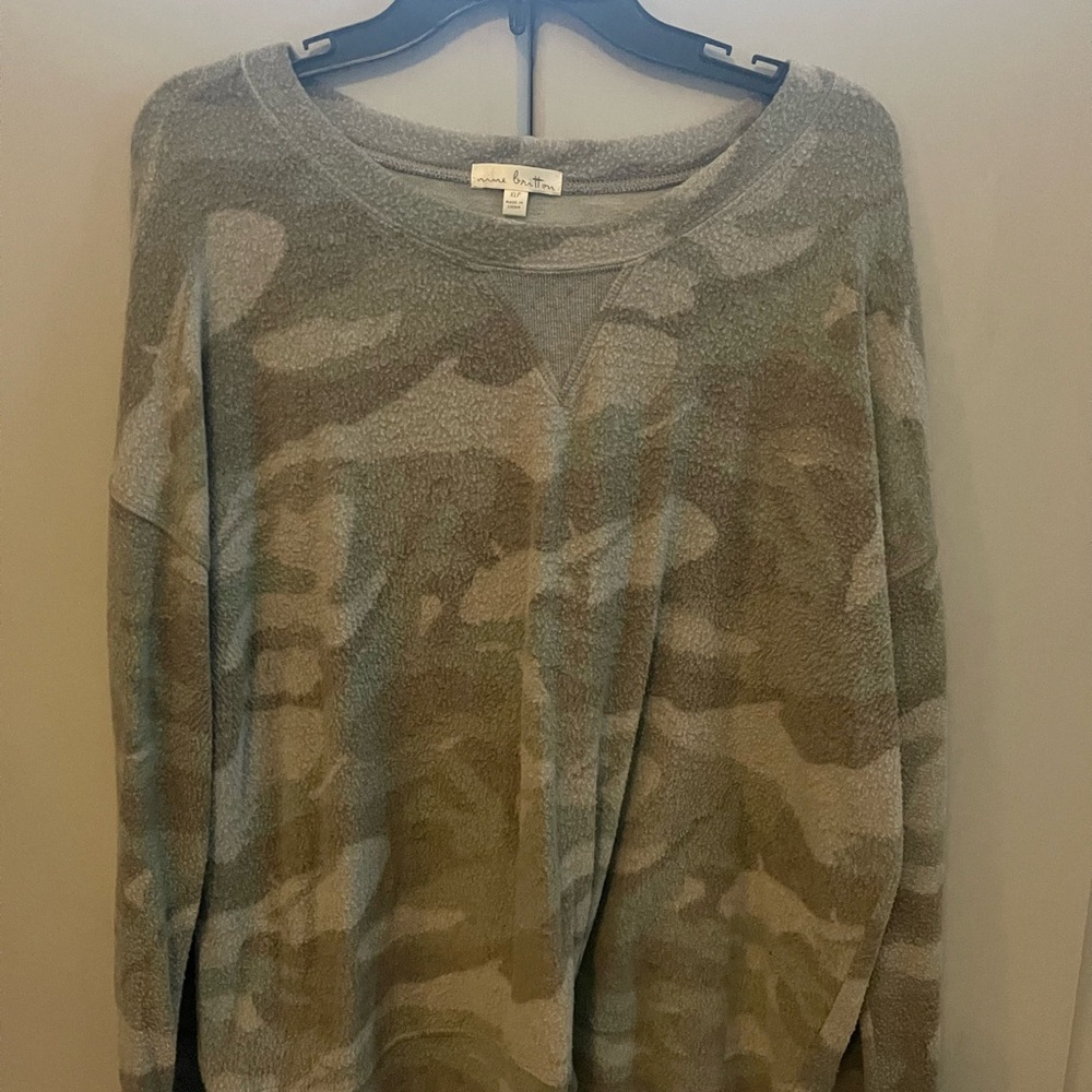 Nine Britton Camo Fuzzy Sweatshirt